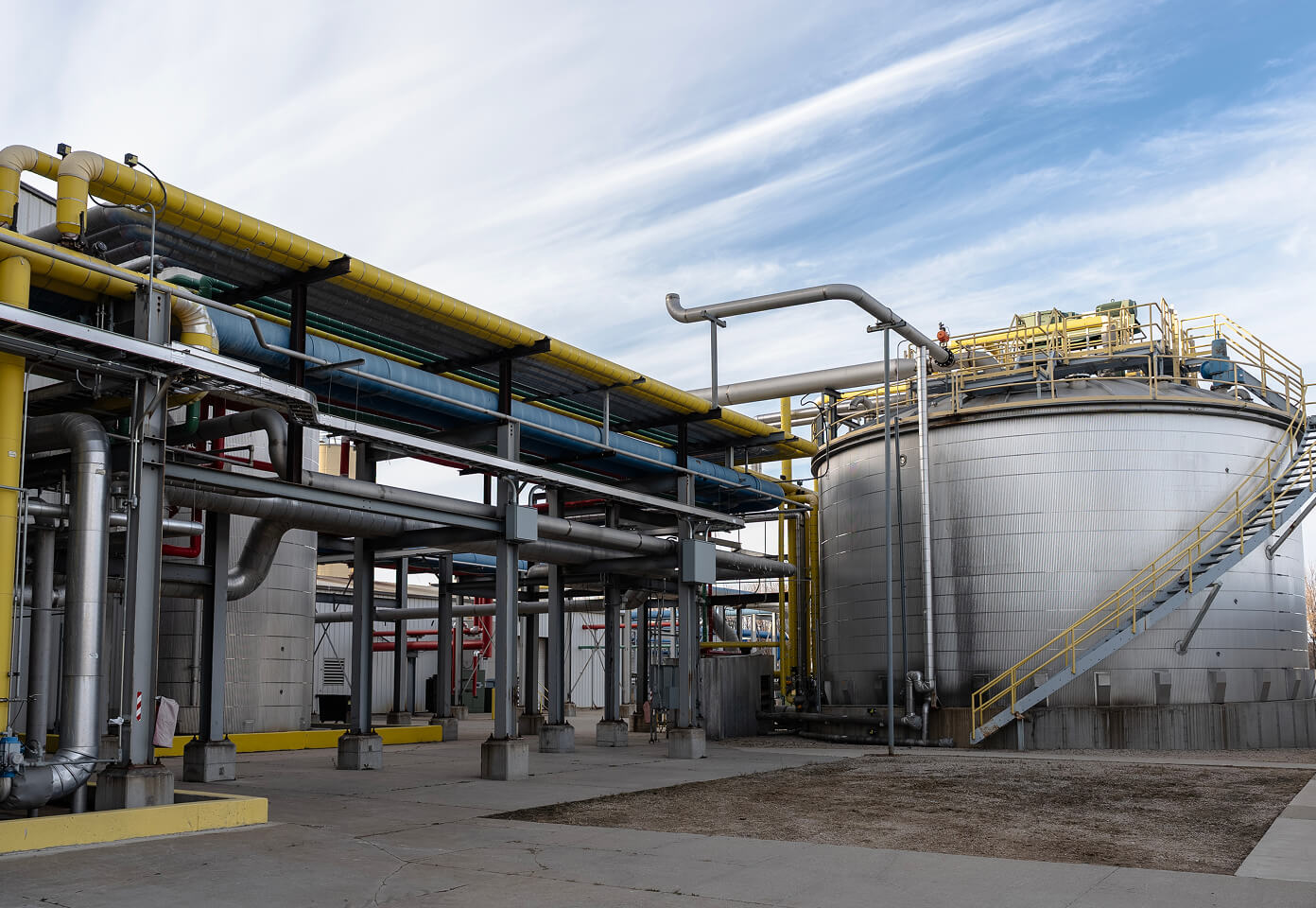 1,000,000 liter fermenter with sterilization capabilities on the vessel and all inputs