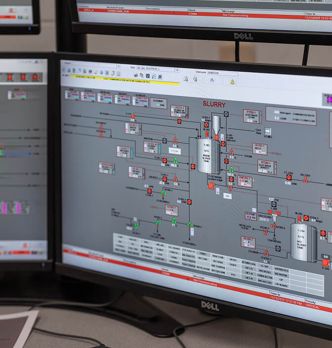 Ethanol production control center application